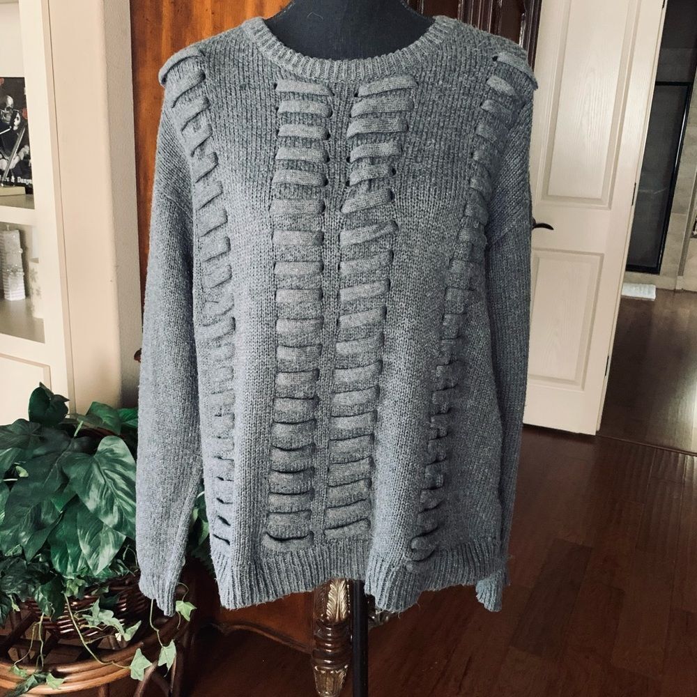Vince Camuto‎ Knit Gray Sweater